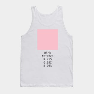 Pink Hex and RGB Code Tank Top